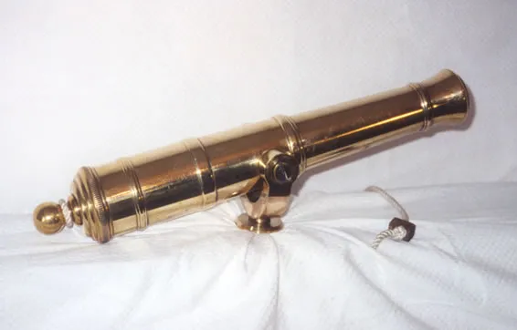 B.N.A. bronze swivel gun with a plain screw breech