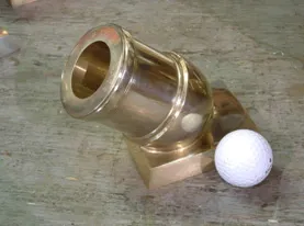 B.N.A. cast bronze golf ball mortar